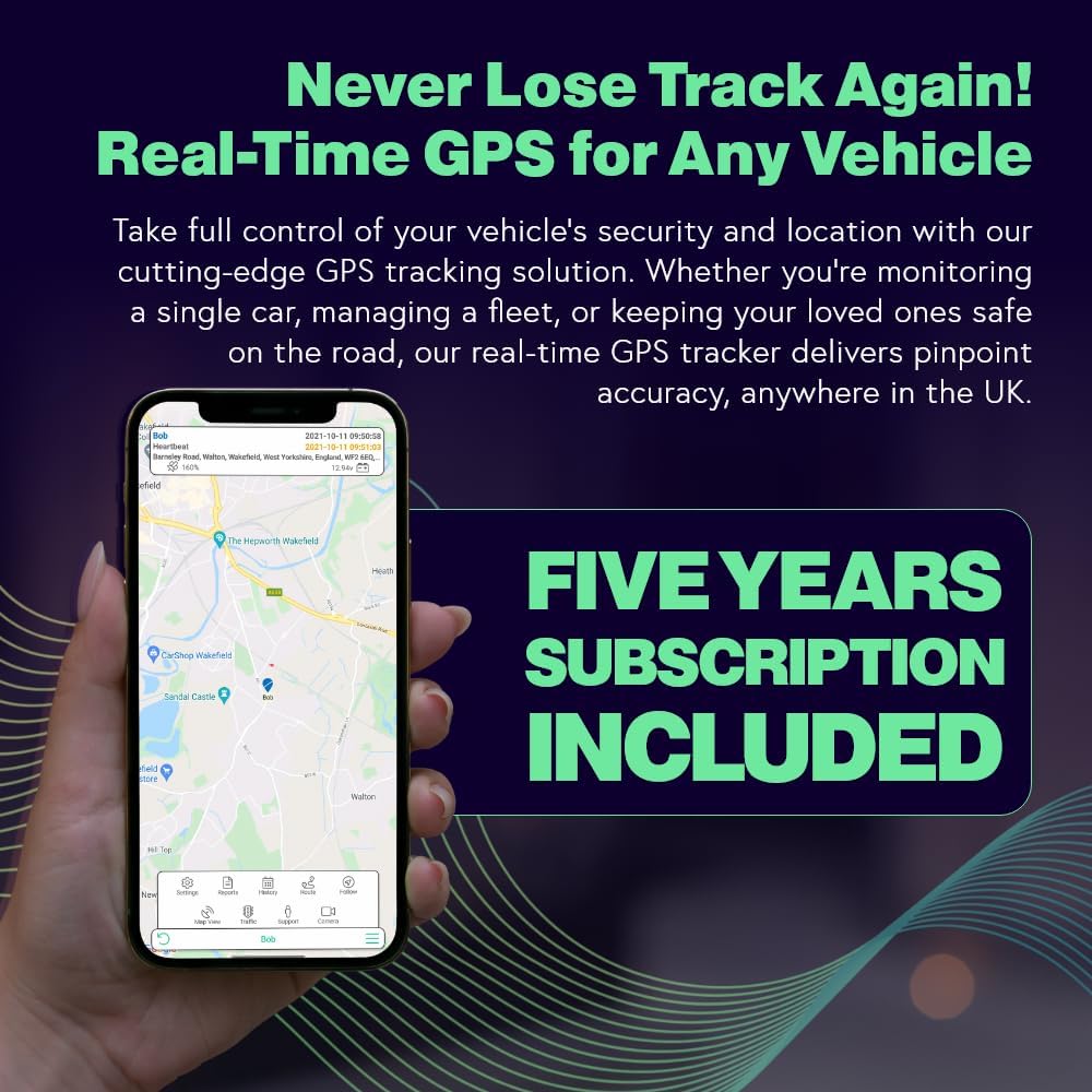 5 Year 4G 12/24v Wired GPS Tracker, All Inclusive, No Monthly Fees, No Subscriptions, One Off Fee, 5 Years Service Included, Car, Van, Truck, Caravan, RV, Plug and Play