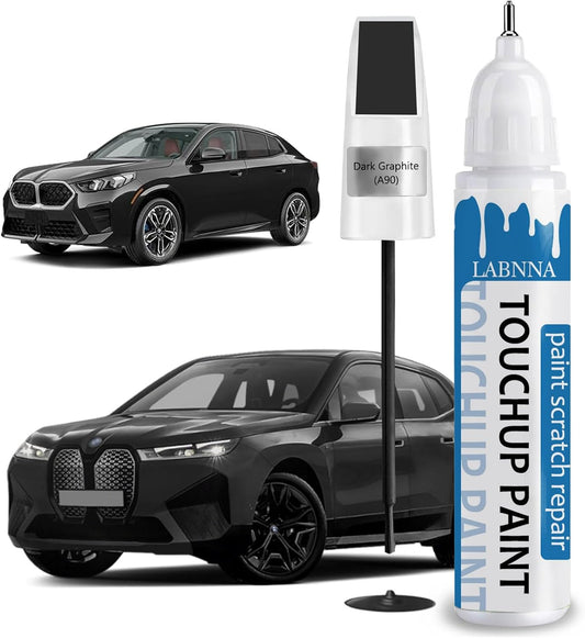 Dark Graphite (A90) Touch Up Paint for BMW-Exact Match 2 in 1 touchup Paint Pen for Chips and Nicks Repair Car Paint Scratch Repair Kit