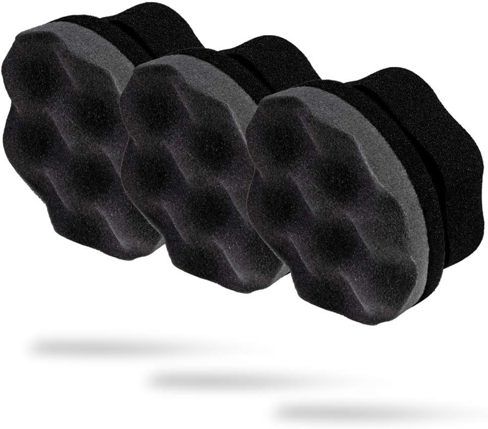 Adam's Polishes Pro Tire Hex Grip Applicator (3 Pack) - Tire Shine Car Detailing Foam Sponge Tool|Car Cleaning Supplies After Car Wash Tire Cleaner | for Vinyl Rubber & Trim Accessories-Wheel Cleaner