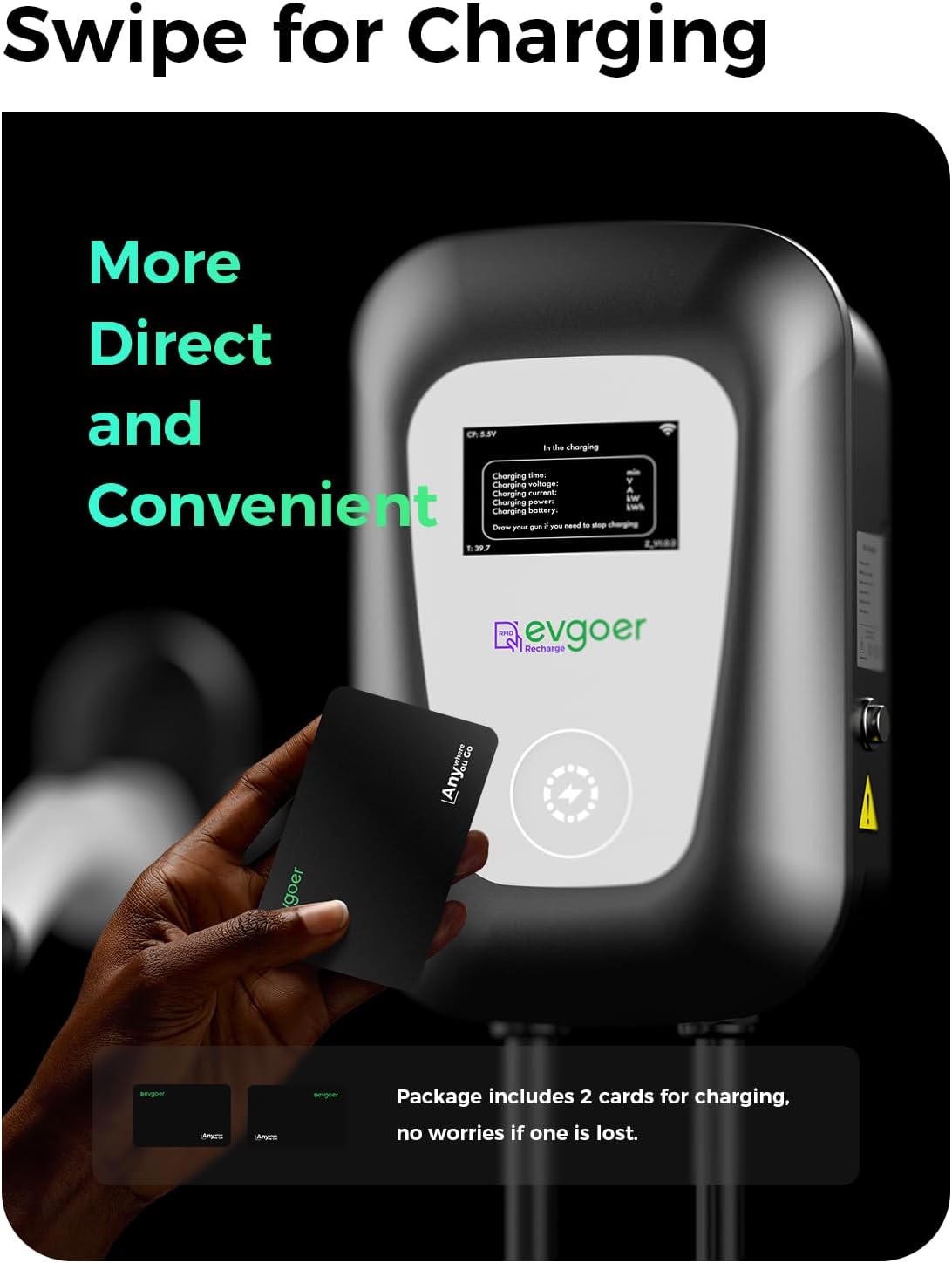 Level 2 Charger with J1772, 40Amps 240V, NEMA 14-50 Plug, ETL/FCC/CE Certified EV Chargers for Home Level 2, 8-40Amps Adjustable Current, Schedule Timer, Compatible with All SAE J1772 EVs