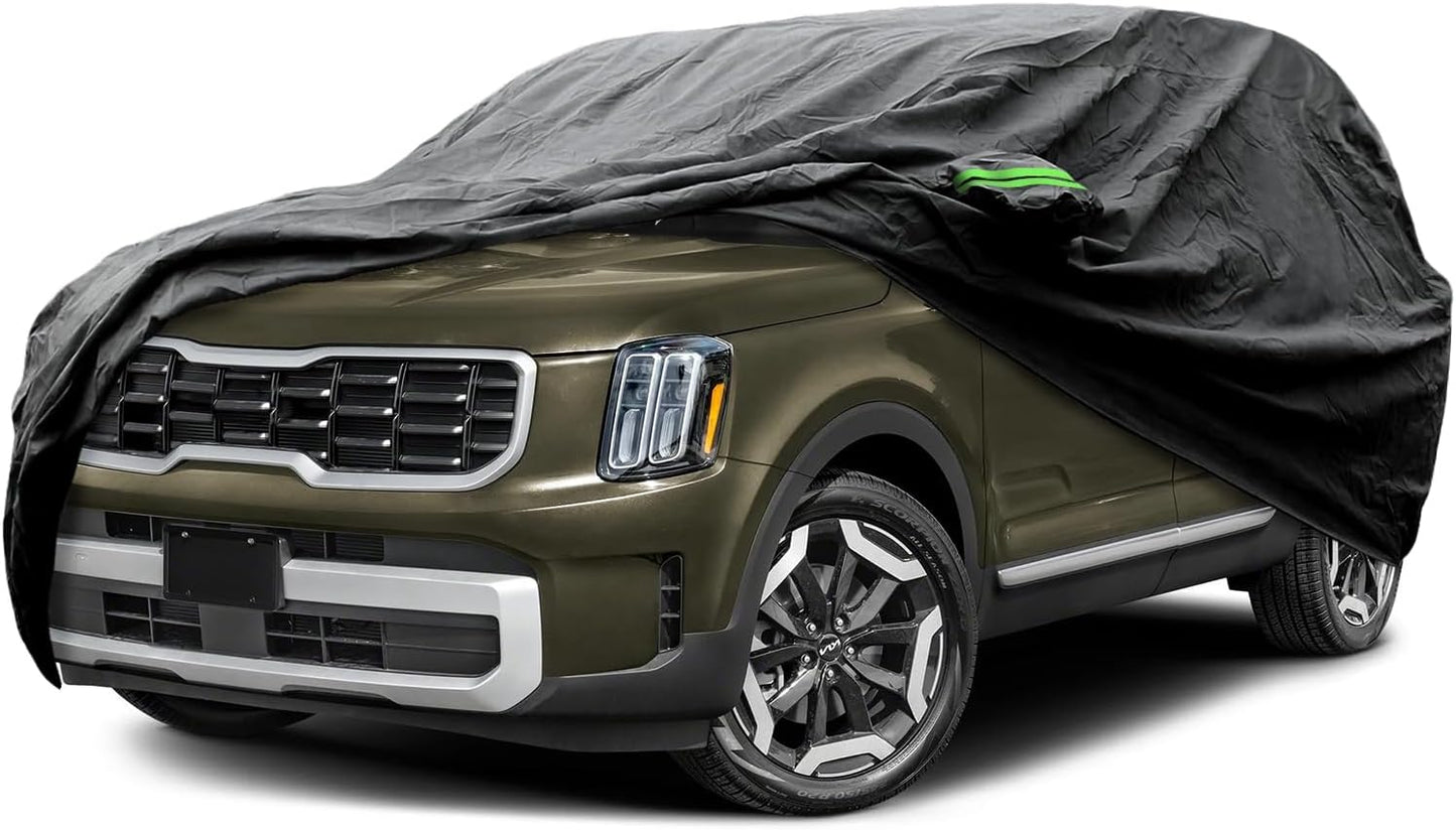 Proadsy 2025 Upgrade Car Cover Custom Fit for Kia Telluride 2020-2025, Waterproof All Weather for Automobiles, Full Exterior Cover Rain Snow Sun Protector Indoor Outdoor Car Cover