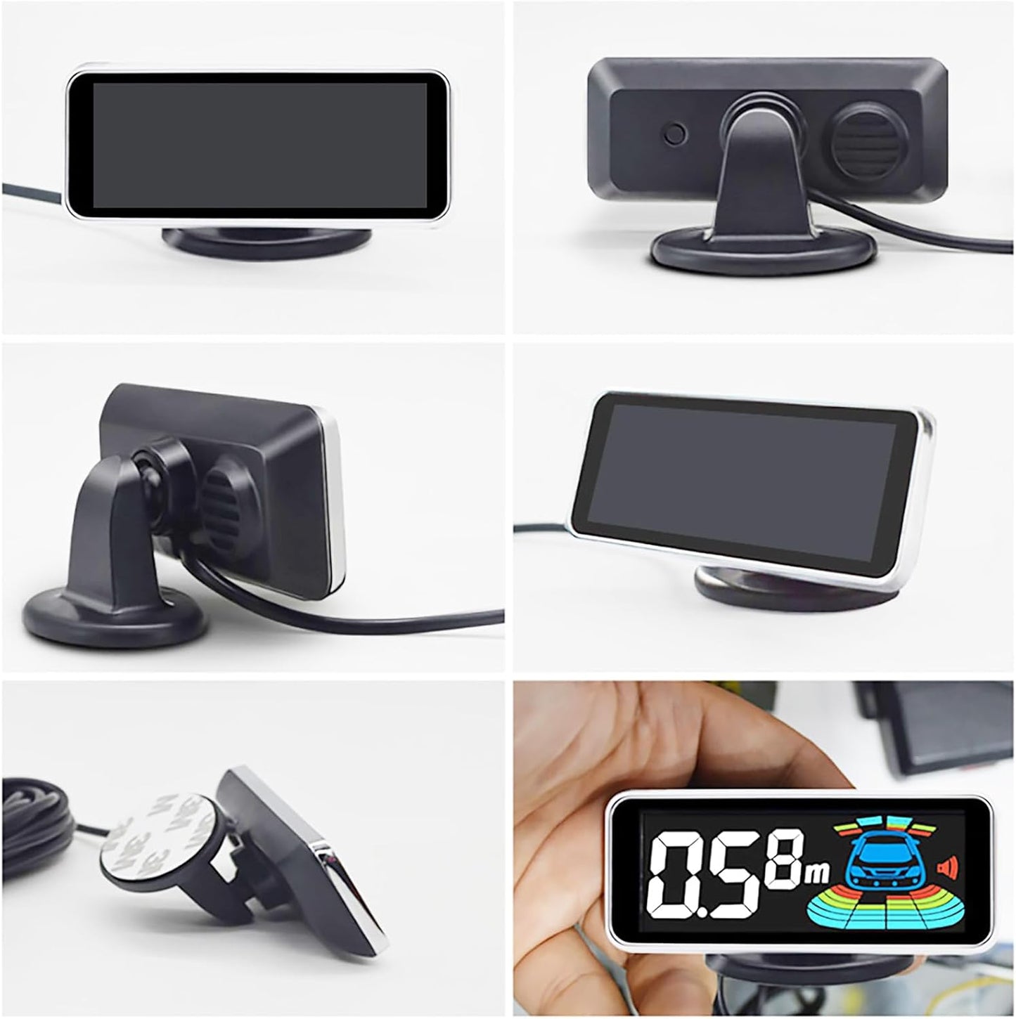 Car Parking Sensors Kit Reverse Parktronic System Auto Electronics Vehicle Backup Assistant Reverse 8 Sensor (Red)