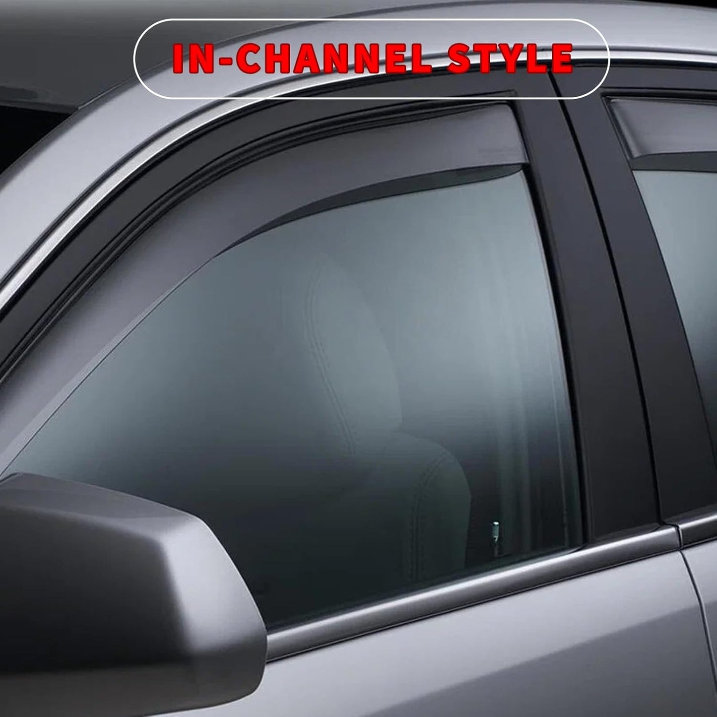 in Channel Rain Guards Fit for Ford Explorer 2011 2012 2013 2014 2015 2016 2017 2018 2019, Durable Vent Window Visors, Smoke Tinted Wind Deflectors, Vent Shade Shield, 4 PCS