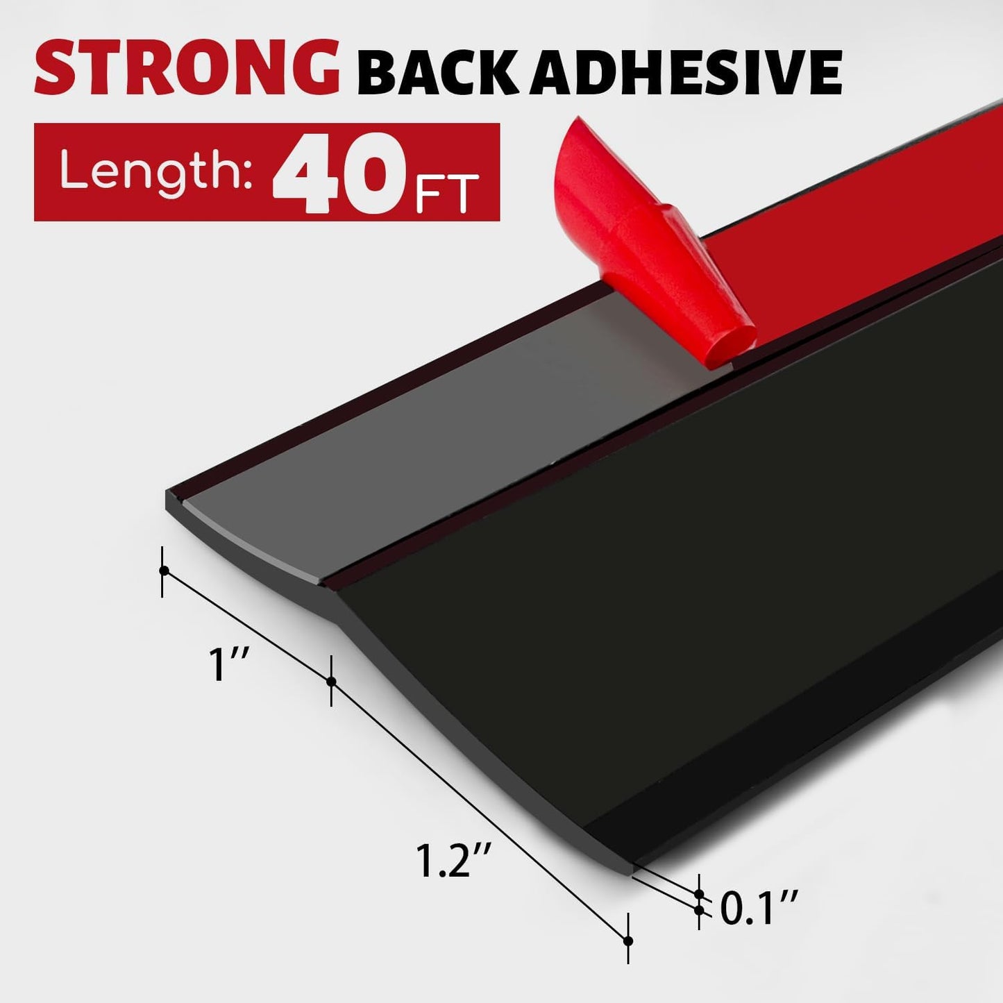 Garage Door Seal Top and Sides Seal Strip, 40FT Universal Garage Door Weather Stripping, Durable Garage Door Bottom Seal Replacement with Adhesive Backing and Screws (Black, 40FT)