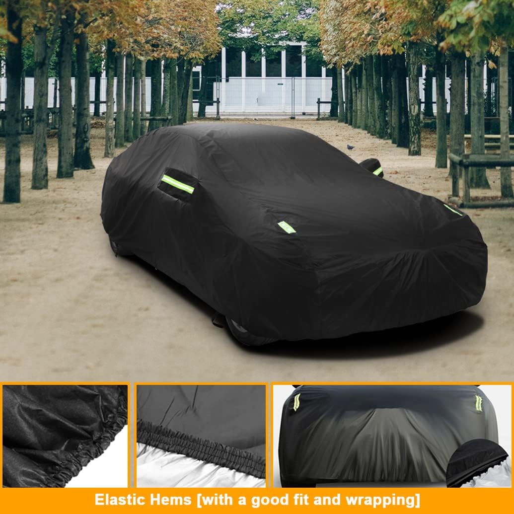 Custom Waterproof Car Cover Compatible with Toyota Highlander 2025-2014 SUV | All-Weather Cover with Cotton Lining | Heavy Duty Rain Sun Snow UV Covers for Outdoor Indoor