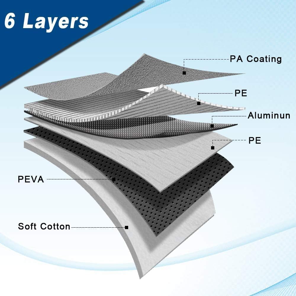 KouKou 6 Layers Car Cover Waterproof All Weather for Automobiles, Outdoor Full Exterior Covers Universal Fit BMW 3 Series 328i 330i, Toyota Corolla,Honda Civic,Chevy Cruze etc.(185 X 70 X 59 inches)