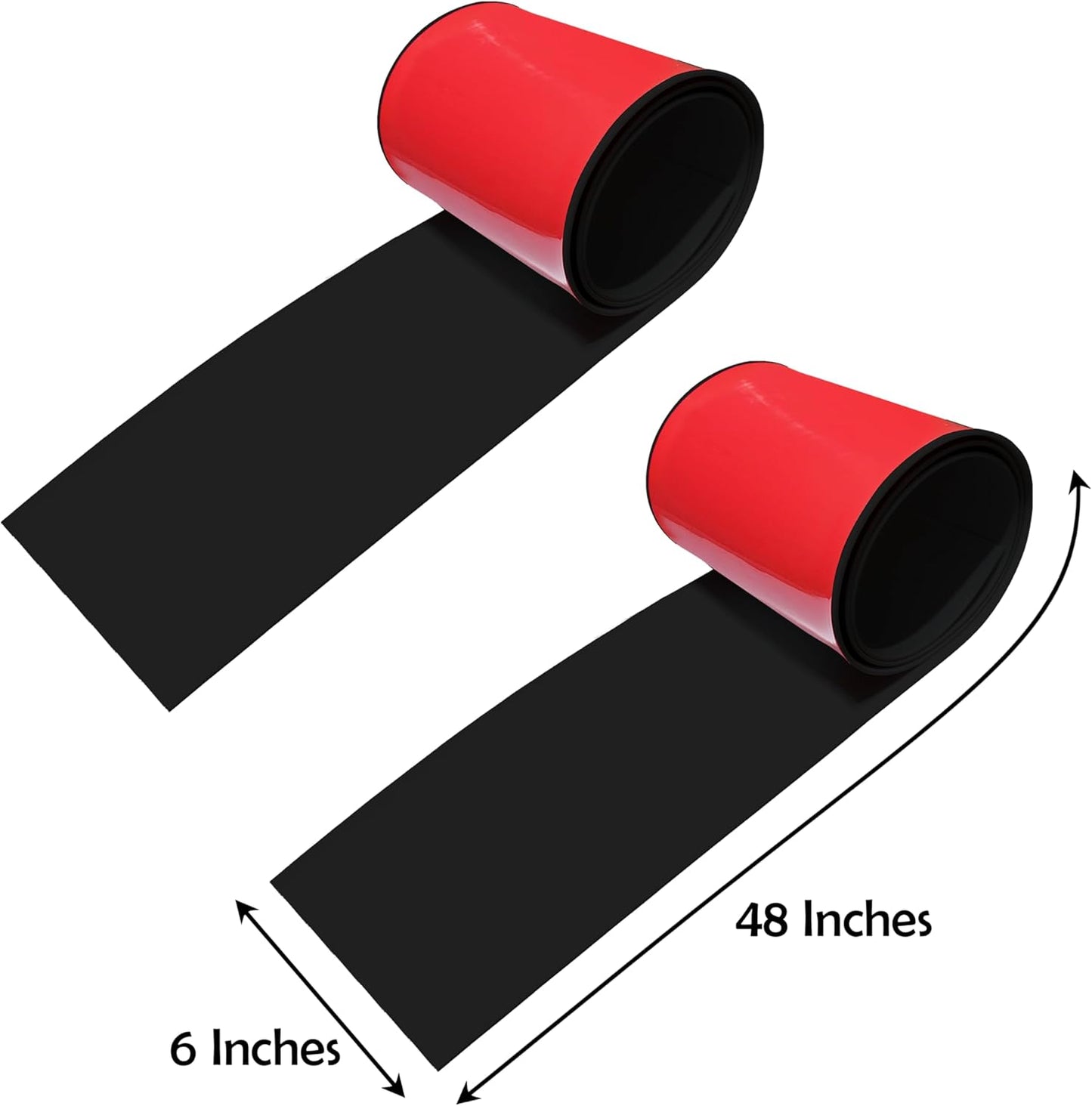 Rubber Bond Garage Wall Protectors - 6x48 Inches Strong Self-Adhesive Rubber Bumper Protectors for Garage Walls - Anti-Scratch and Waterproof Garage Wall Protector for Car Doors (Black, 2 Pack)