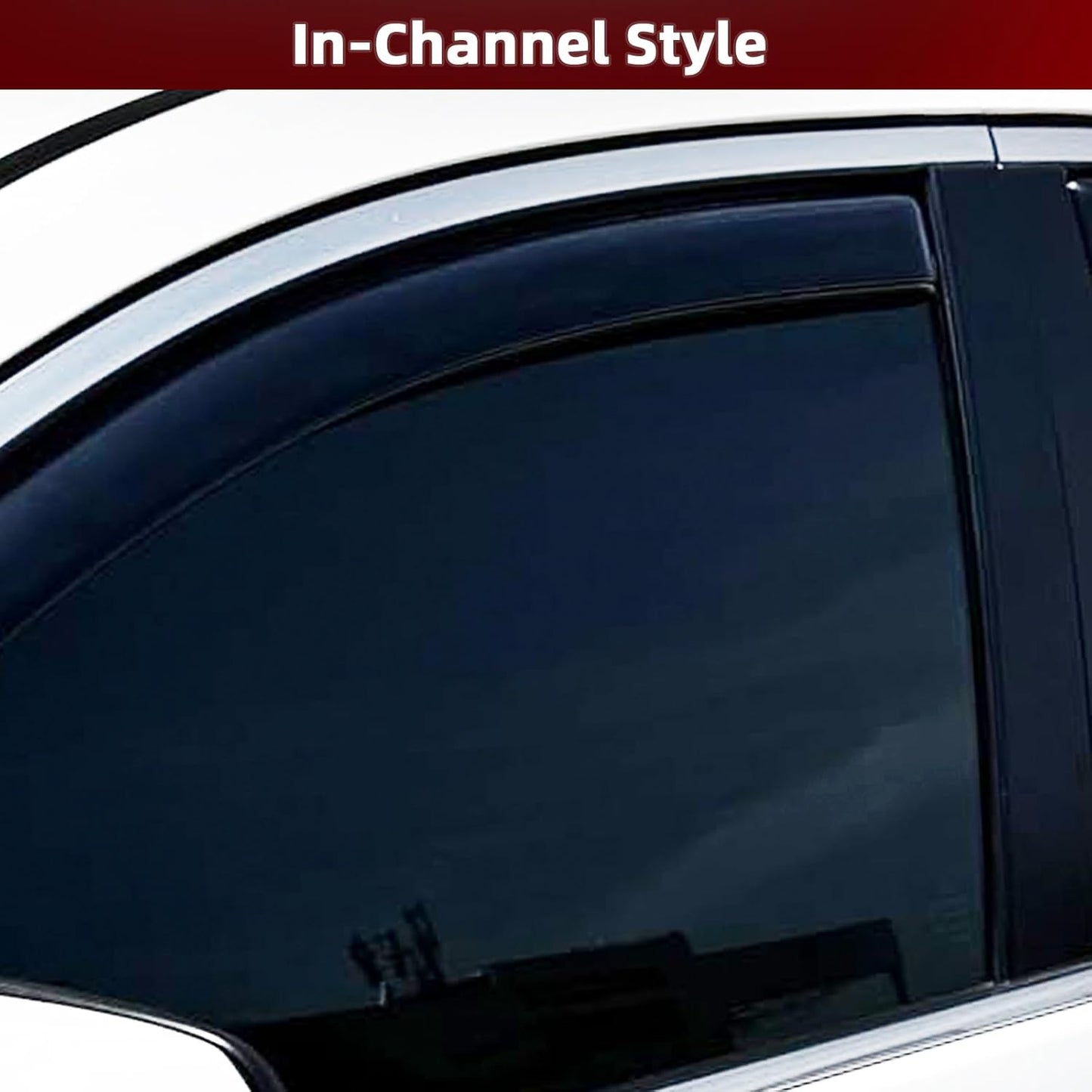 in Channel Window Visors Rain Guards Fit for Toyota Highlander 2014 2015 2016 2017 2018 2019, Durable Wind Deflectors Vent Shades Shield for 14-19 Highlander-4PCS