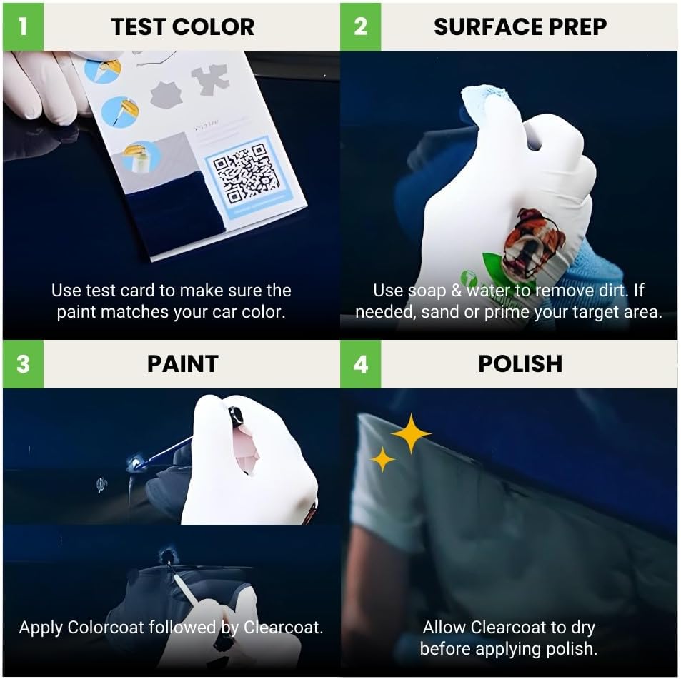 TouchUpDirect 5C3 Lime Rush Compatible with Toyota Exact Match Touch Up Paint Brush - Platinum Kit