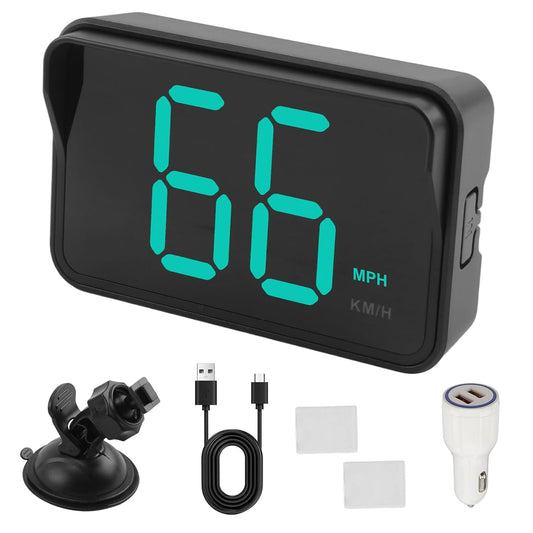 GPS Digital Speedometer for Car MPH, Universal HUD Speed Meter with LED Large Font, Plug Play for Car Truck Motor SUV Golf Cart All Vehicles (2025 New with Bracket & Charger)