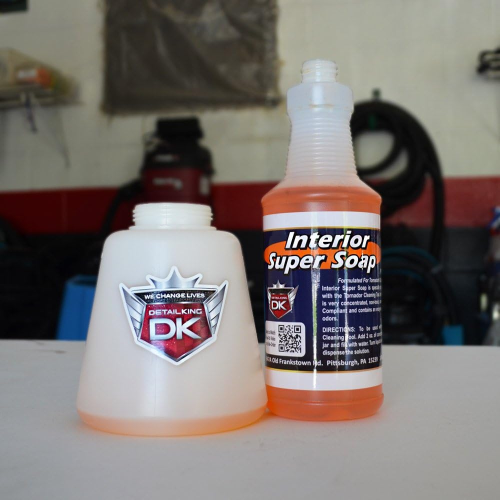 Detail King Interior Super Soap - Car Interior Cleaner, Upholstery Cleaner - Gallon - Makes 16 Gallons of solution