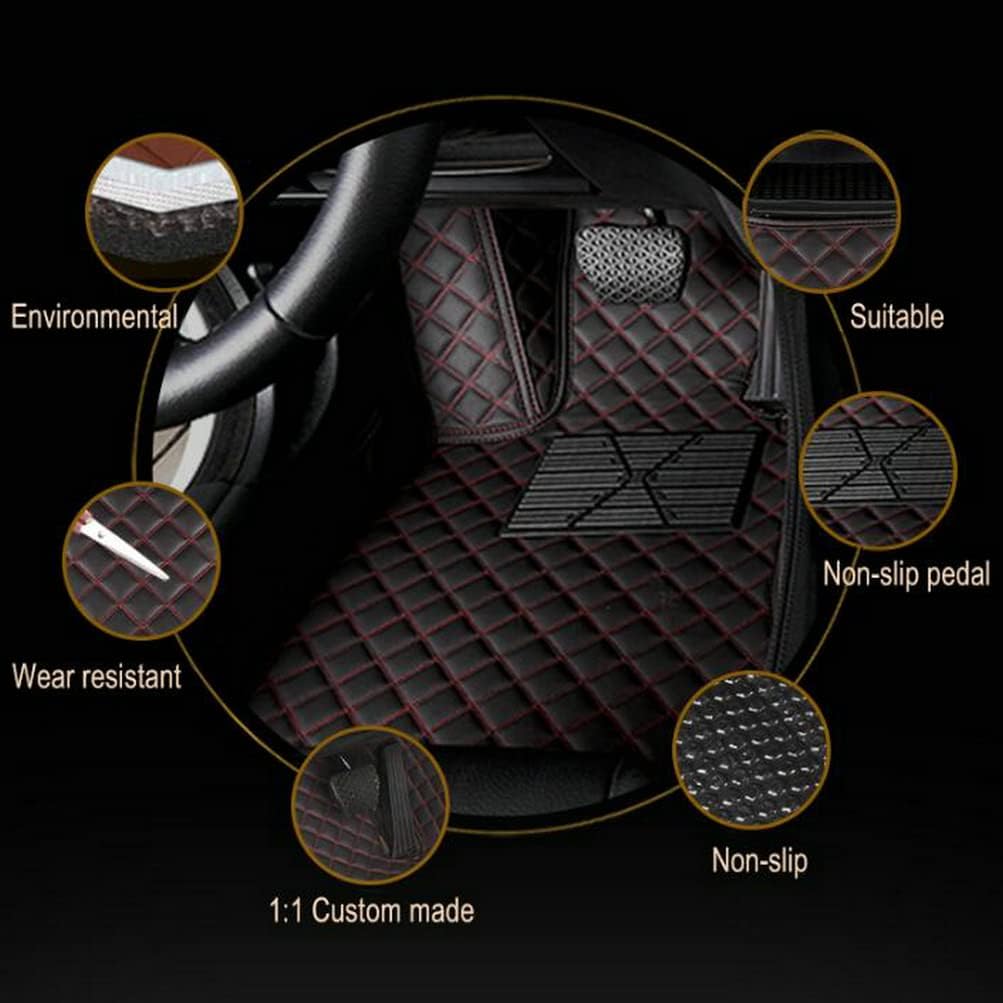 Custom Colors Car Floor Mats Black Pink for 99.9% Sedan SUV Sports， All-Weather Liners Car Floor mat，Luxury Leather Automotive Floor Mats (Blue,3D Floor Mats)