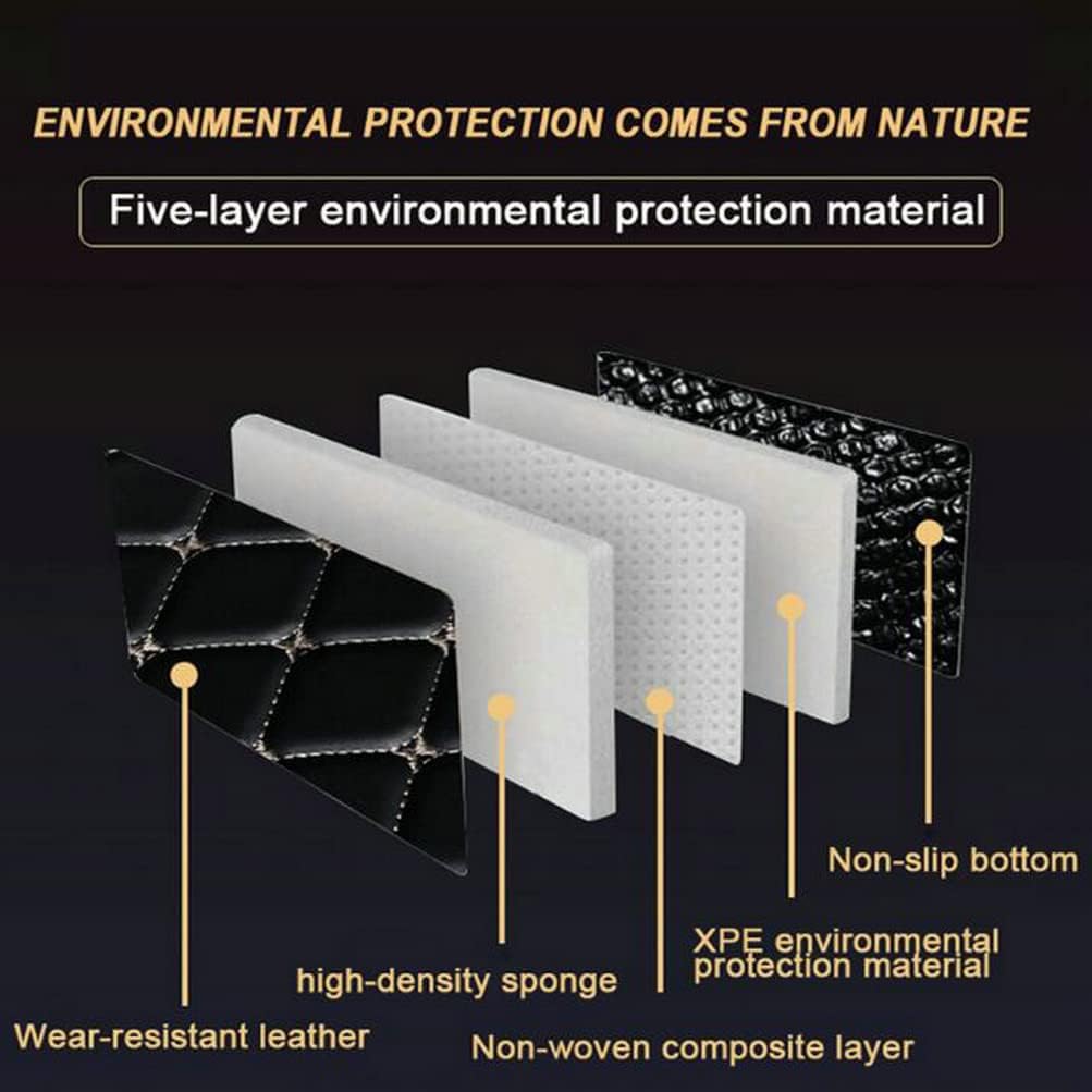 TAHALICustom Colors Car Floor Mats Black Pink for 99.9% Sedan SUV Sports， All-Weather Liners Car Floor mat，Luxury Leather Automotive Floor Mats (red,3D Floor Mats)