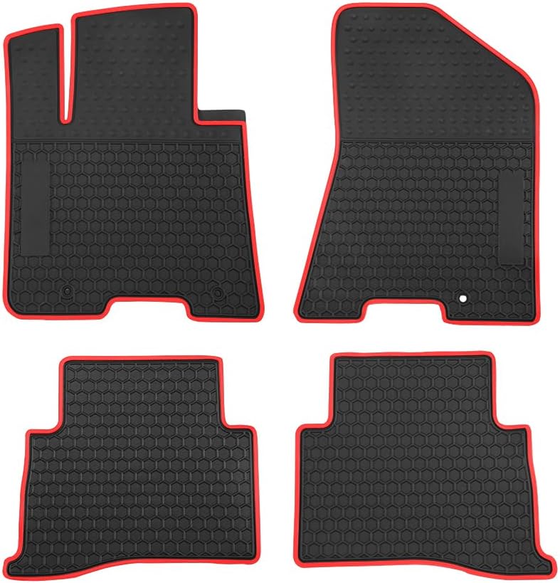 Car Floor Mats Custom Fit for Kia Sportage 2022 2021 2020 2019 2018 2017/2019-2021 Hyundai Tucson Odorless Washable Heavy Rubber (All Weather) Floor Liners Red