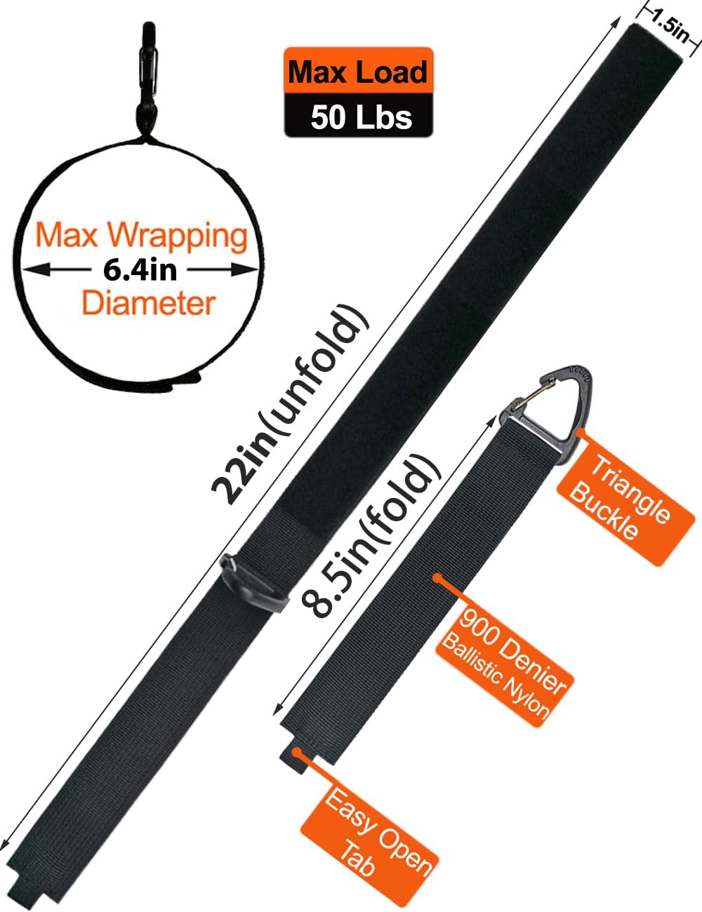 Extension Cord Holder Organizer(4 Pack XL), Hose Hanger for Garage Organization and Storage, 16-Inch Heavy Duty Storage Straps, Garage Gadgets for Men