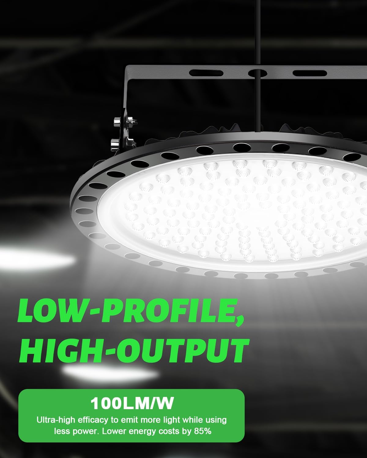 Viugreum High Bay LED Shop Lights, 300W UFO LED High Bay Light 30,000LM 120V LED High Bay Lights 5000K Daylight, Alternative to 1300W MH/HPS for Garage Workshop Barn Factory Warehouse - 15 Pack