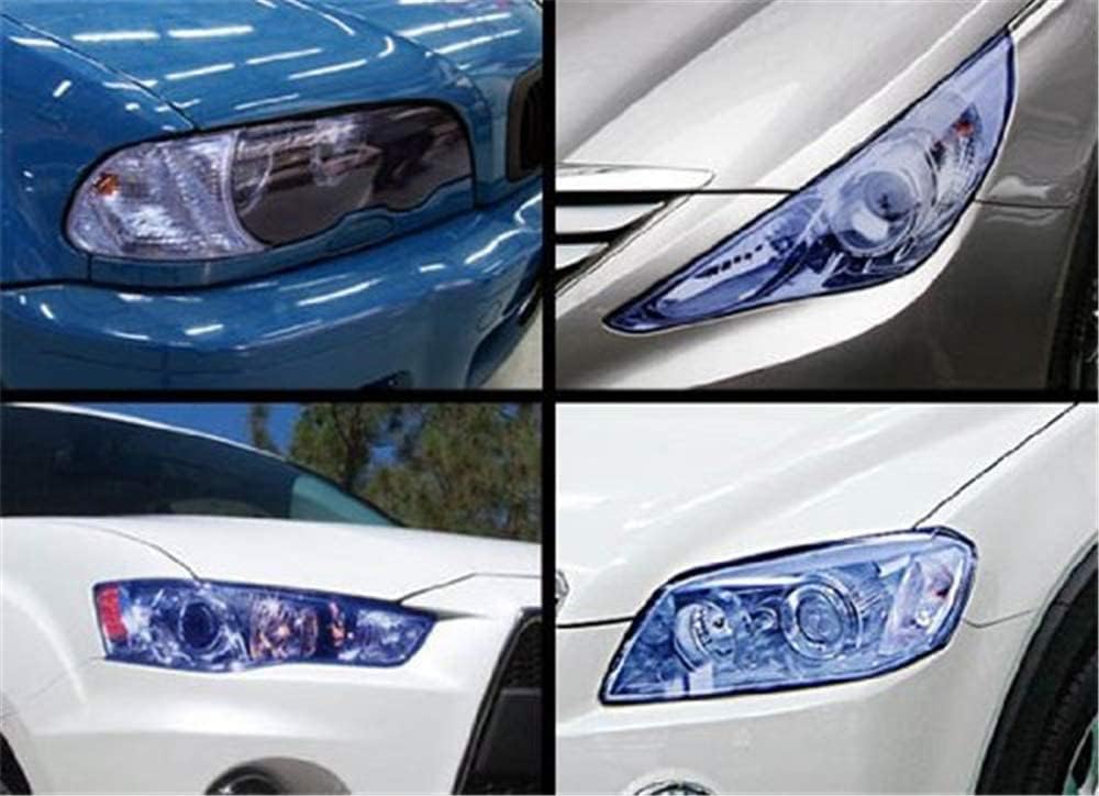 12 by 48 Inches Self Adhesive Headlight, Tail Lights, Fog Lights Tint Vinyl Film with Knife and Hand Tool (Light Blue)