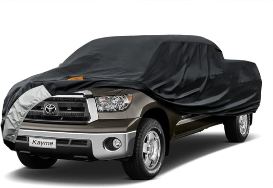 Kayme 7 Layers Truck Cover Fit Toyota Tacoma (2016-2025) Access Cab/Double Cab, Waterproof All Weather, Heavy Duty Outdoor Pickup Truck Cover Sun UV Rain Protection.