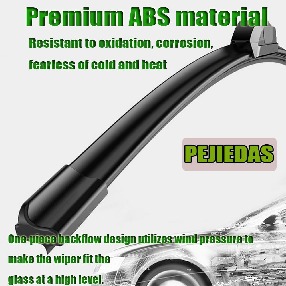 3 Wiper Blades, Front Wiper + Rear Wiper Blades for Toyota Highlander 2001-2007/Toyota RAV4 2001-2005 (22 inch + 19 inch + 12 inch) OE Original Style