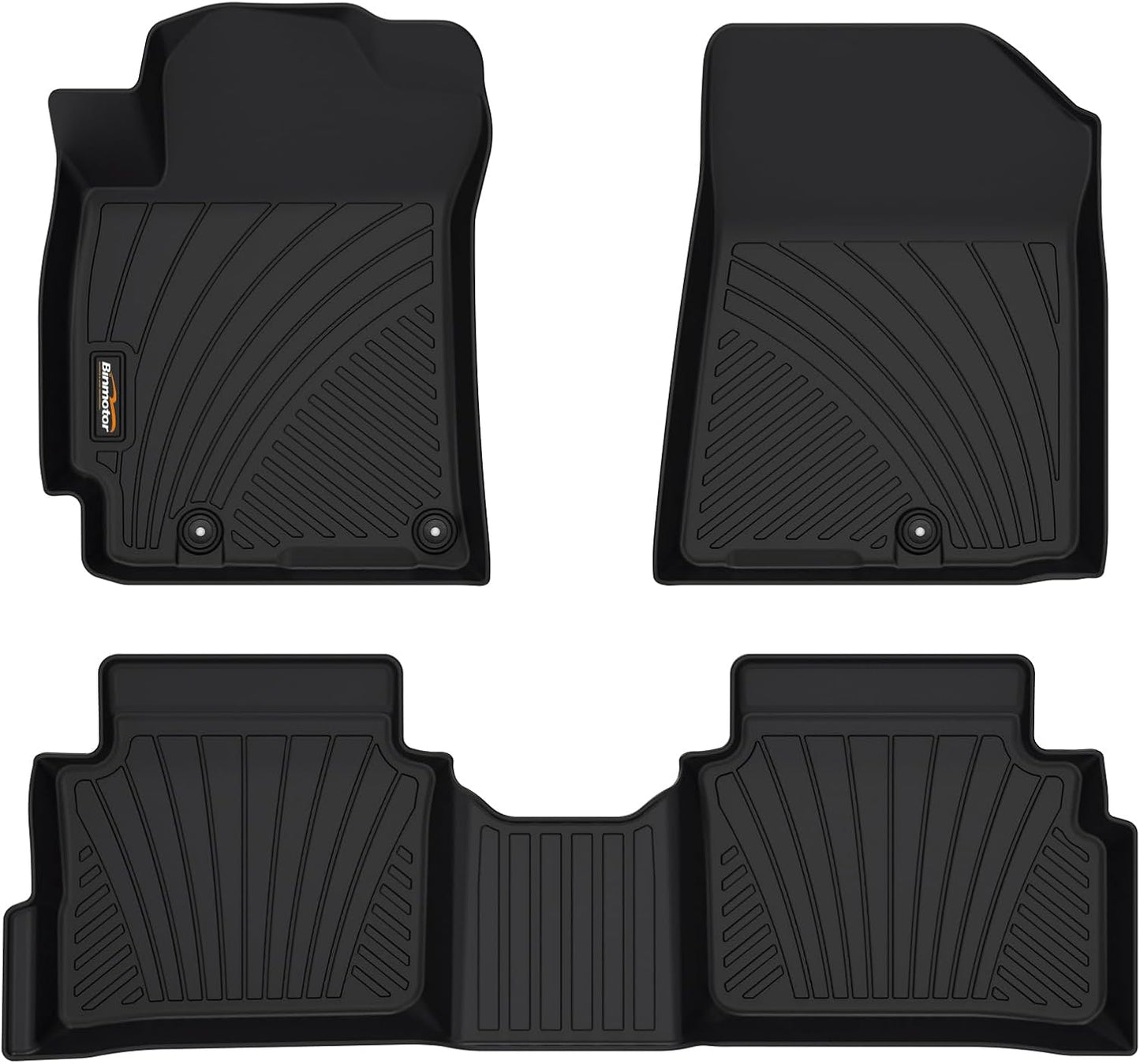 Binmotor-All Weather Floor Mats for Kia Forte 2024 2023 2022-2019, GT丨GT-line丨LX丨 LXS Waterproof Car Mats Rubber Floor Liners for Kia Forte Accessories