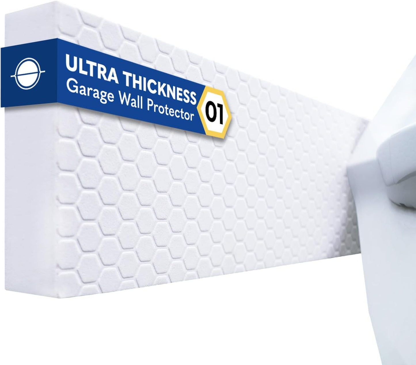 WP01 Garage Wall Protector Car Door Protector, Tool-Free, Designed in Australia (White, 2 Pack)