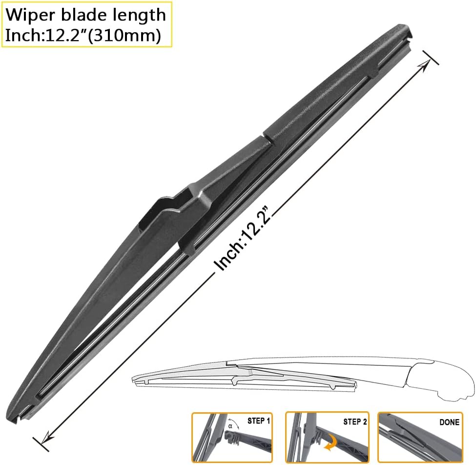 AUTOBOO 26"+16" Windshield Wipers with 12" Rear Wiper Blade Replacement for Lexus NX200t NX300 NX300h 2015 2016 2017 2018 2019 2020 2021 -Original Factory Quality (Pack of 3)