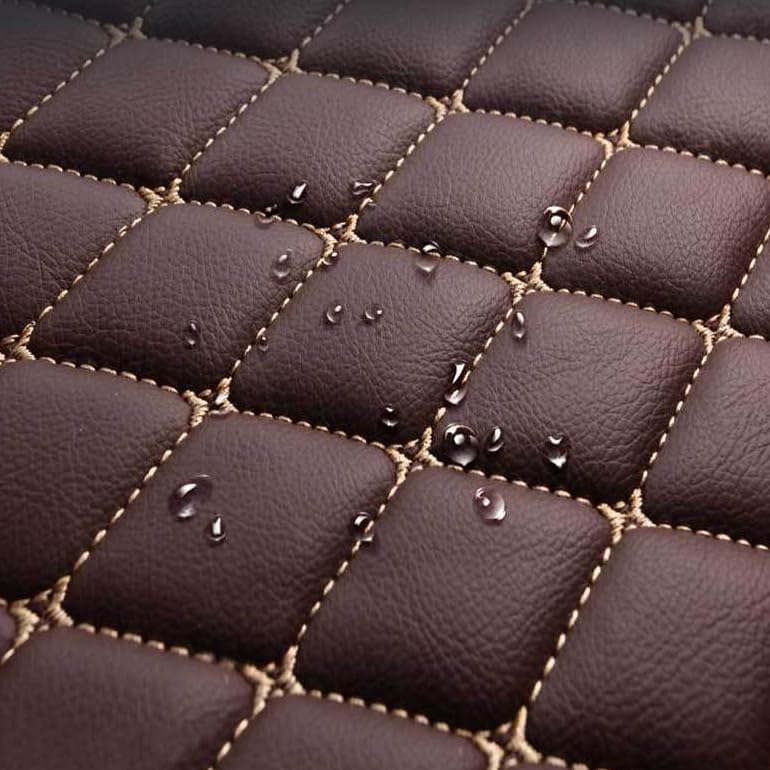 Customized Personalized car Floor mats, All-Weather Luxury car Floor mats, Waterproof and Anti Slip Leather car Floor mat Lining, 95% Customized car, Truck, and SUV Floor mats (Border Yellow Stripe)