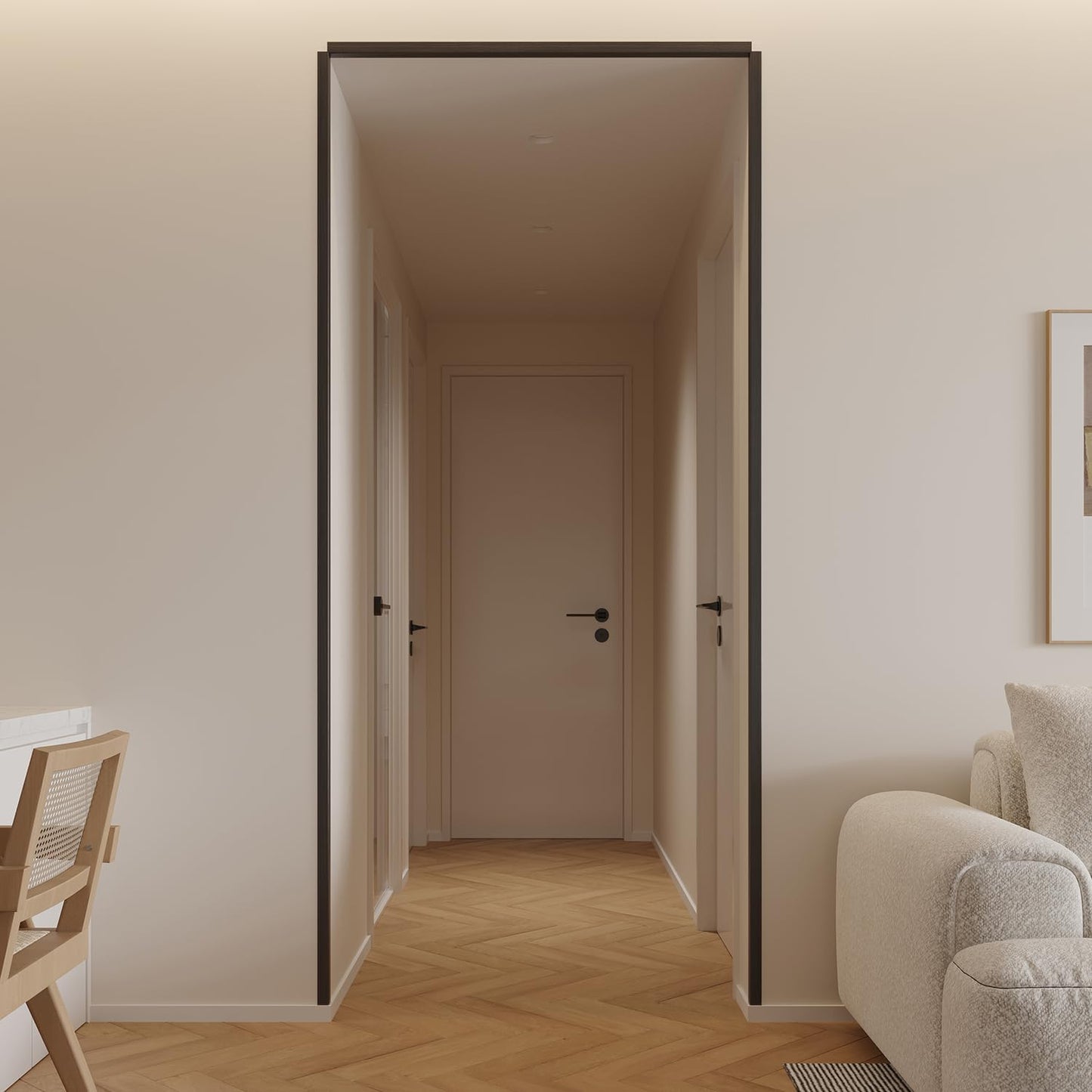 Wall Corner Protector 3PCS 45" Corner Molding Trim Black Wood Grain Corner Trim Decorative Strips for Door and Window Frames Mirror Edges Ceramic Tiles, and Wooden Wall Edges.