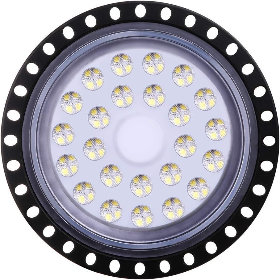 Viugreum 5 PACK 100W UFO LED High Bay Light, 10000LM 6500K Daylight White LED Warehouse Lighting, Alternative to 500W MH/HPS, IP65 Waterproof Commercial Bay Lighting for Garage Barn Workshop