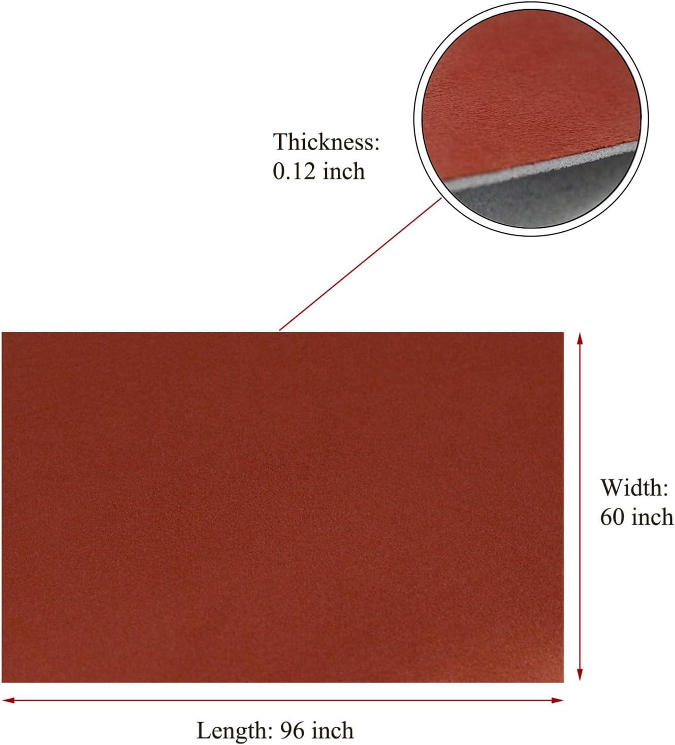 Suede Headliner Fabric with Foam Backing - Black Suede Headliner Material for Car/Truck/SUV/RV Roof, Home Repair/DIY Headliner Material Automotive Headliner Fabric (Burgundy, 96"×60“)
