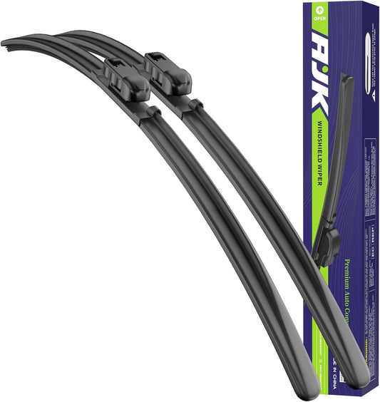 AJK Wiper Blades for Chevrolet Colorado 2015 2016 2017 2018, 2 Piece All Weather OEM Quality Automotive Replacement Windshield Wiper Blades for My Car