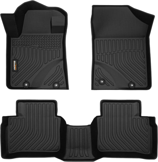 Binmotor-Floor Mats for Nissan Altima 2014 2015 2016 2017 2018, Front & 2nd Row Mat, TPE All Weather Mats Rubber Liners for Nissan Altima Car Mats Accessories