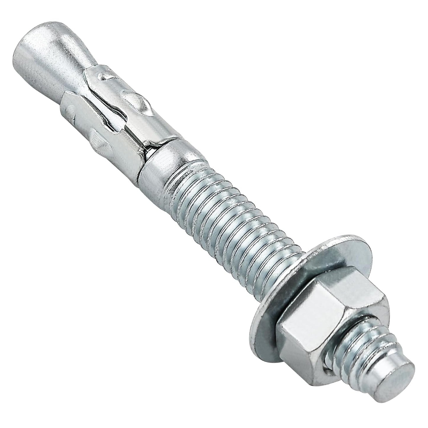1/4x1-3/4 100Pcs Inch Standard Fasteners for Heavy-Duty Zinc Wedge Anchors for Cement and Concrete