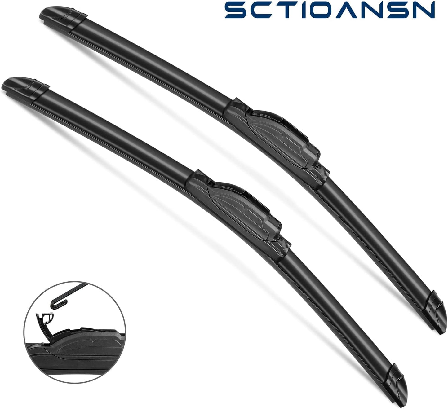 3 Wipers Blades for 2005-2012 Nissan Pathfinder, 2005-2015 Nissan Xterra, Mazda 3 2014-2018 Windshield Wiper Blades Original Equipment Replacement Front and Rear- 24"/18"/12B" (Pack of 3) J- HOOK