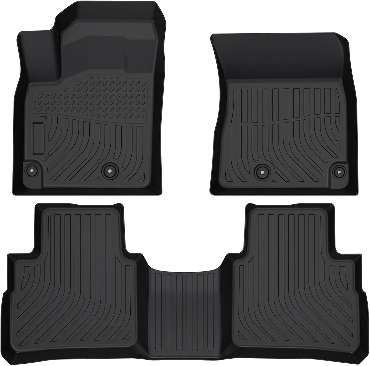 Floor Mats Fit for 2021-2024 2025 Nissan Rogue,Custom Fit TPE All Weather Floor Liner Full Set Rogue Accessories Car Mats Front & Rear 2 Row Mats, Black(NOT Fit Rogue Sport)