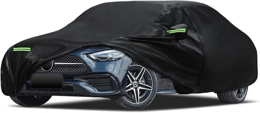 Car Cover Custom Fit for 2008-2025 Mercedes Benz C-Class C300 C350 C400 C450, Migaven Waterproof Full Exterior Cover Sun Rain Protection with Door Zipper and Cotton Lining