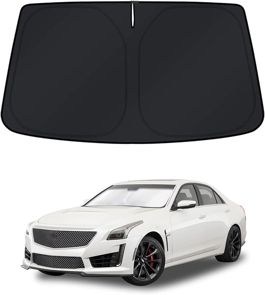 KUST Windshield Sun Shade for Cadillac CTS 2014-2019 Window Shade Sun Visor Cover Foldable Blocks UV Rays Keep Your Car Cooler