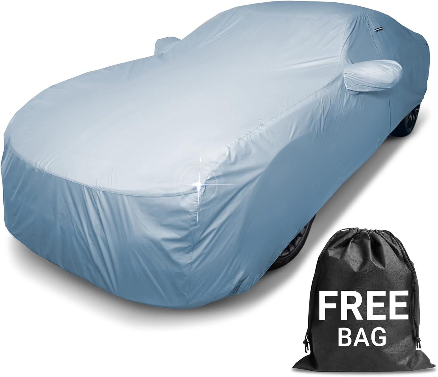 iCarCover Premium Car Cover for 2009-2019 Chevy Cruze Sedan Heavy Duty Waterproof All Weather Automobiles Custom Fit Indoor Outdoor UV Snow Protection Covers with Straps and Bag