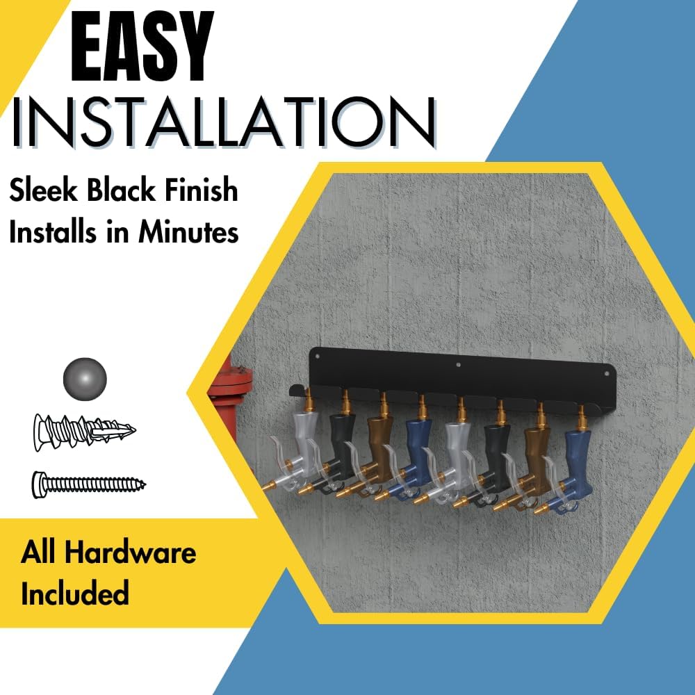 Koova Wall Mount Air Tool Holder - Made in USA - Includes Hardware for Efficient Garage & Tool Storage