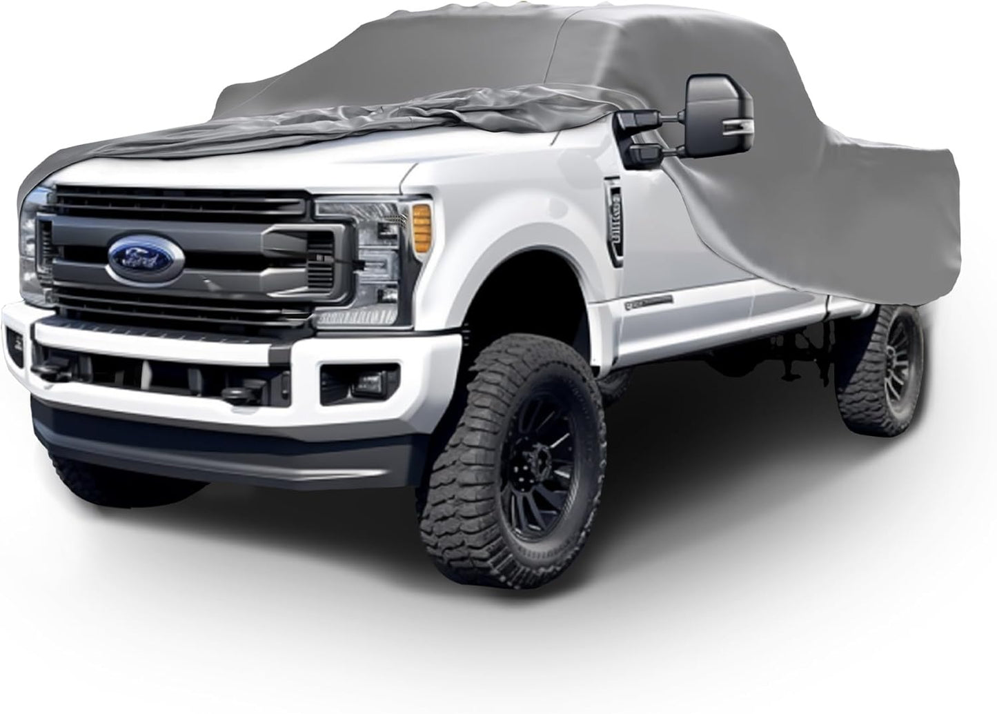 Car Covers Weatherproof Max Truck Cover & Warranty Compatible with Ford 1996-1999 F-250 SuperCab, 6.5 with Camper Shell– Outdoor Cover, Prevents Theft with Cable Lock