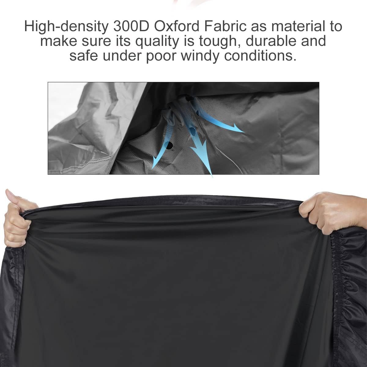 420D Motorcycle Cover for Harley Davidson Touring Models Road King, Road Glide, Street Glide, Electra Glide, Heritage Classic, Low Rider Outdoor Bike Cover Waterproof Fits up to 118” Motorcycle