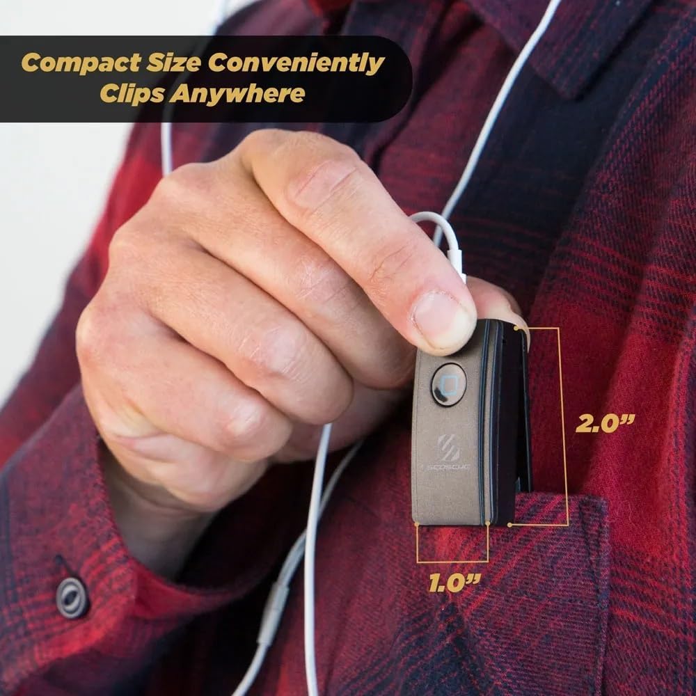 Scosche BTR3-SP BTFREQ Universal Bluetooth Wireless Audio Streaming and Handsfree Calling Receiver, Connect to Earbuds, Headphones, Car Stereo, Black