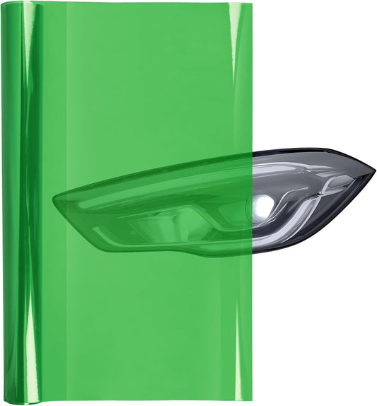 Lypumso 16 x 60 Inches Headlight Taillight Car Tint Vinyl Film, Self Adhesive Fog Lights Sticker Sheet Roll for Car Lights Cover Protection (Green)