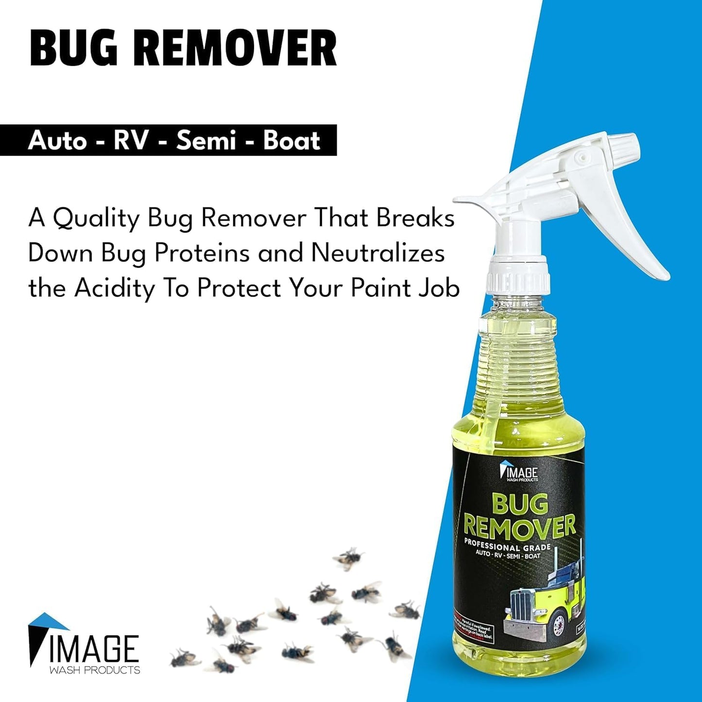 Image Wash Products Bug Remover – 16oz Best Bug Remover for Cars/Truck Exterior | Bug Cleaner for Vehicles, Car Bug Remover Spray, Bug Off Car Cleaner, Bug Wash for Cars
