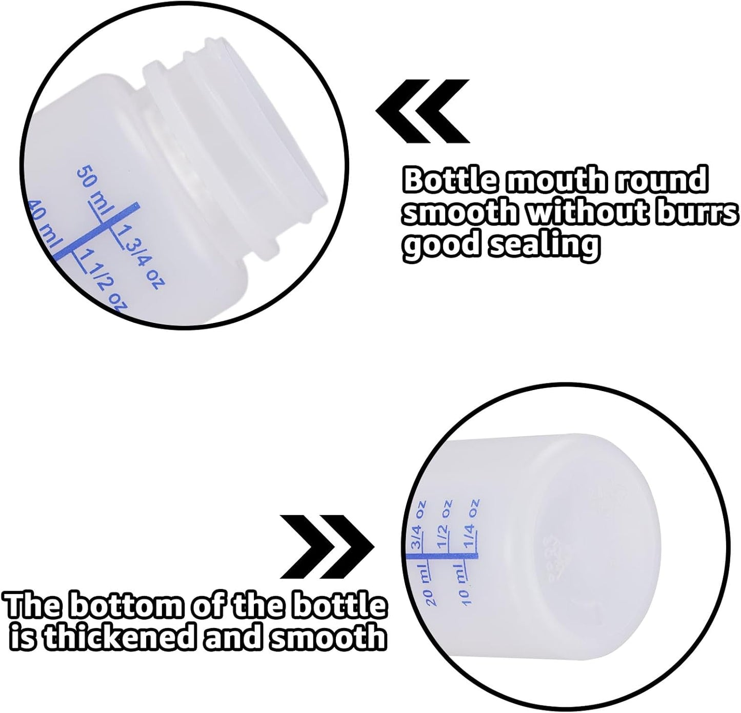 CYEAH 50 Pcs Touch Up Paint Container, 2 oz Paint Touch Up Bottles with Child-safe Lid and Applicator Brush, Touch-up Leftover Paint Container with Mixing Ball for Fixing Wall, Scratches, Car Surface