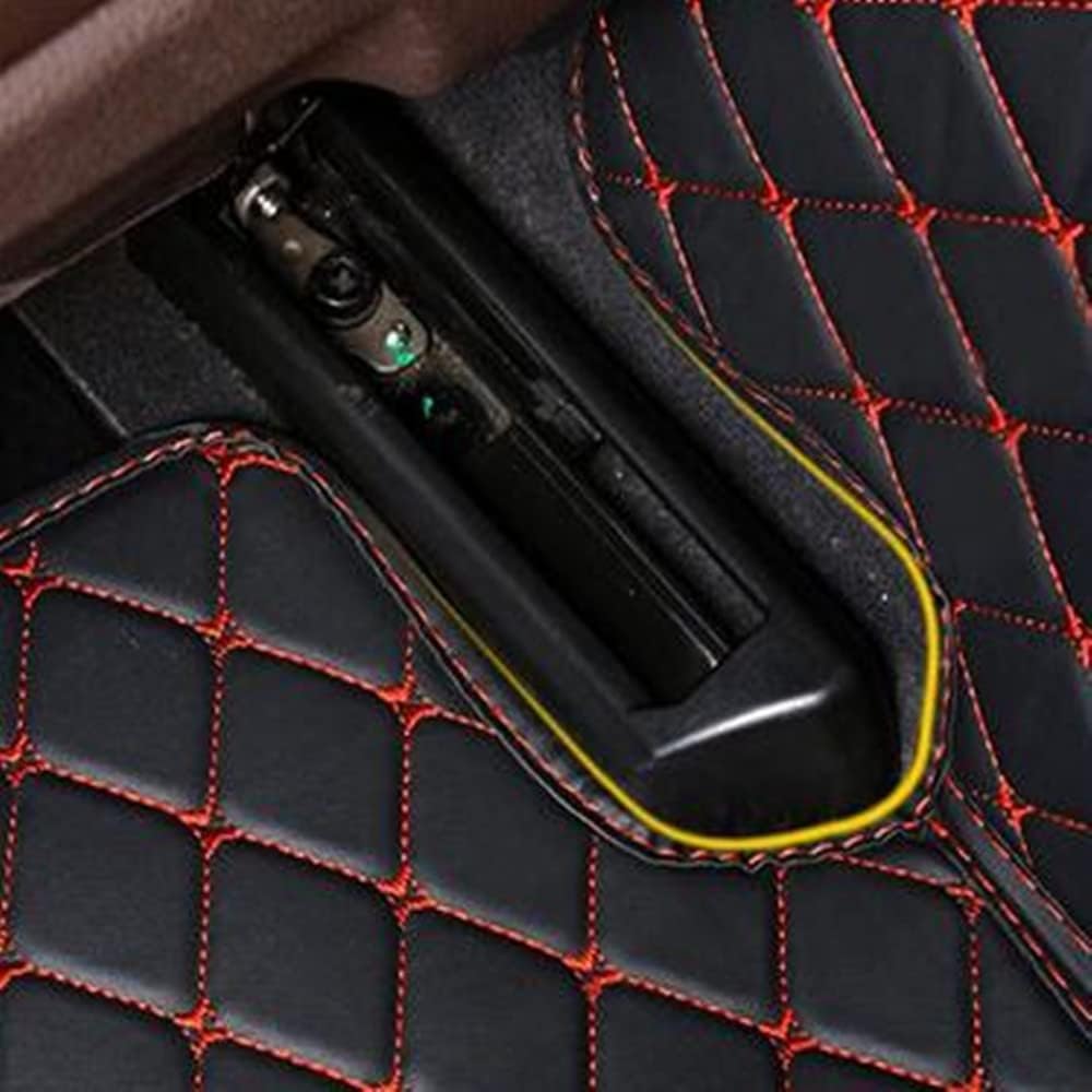 Custom All-Weather Protection Luxury Leather Floor Mats for Cars SUVs Trucks According Anti-Slip Leather Floor mats ﻿ (Black)