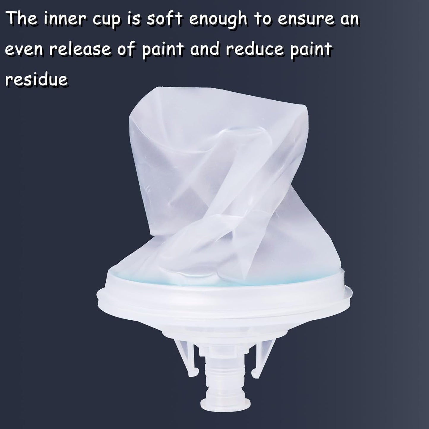 Disposable Paint Sprayer Mixing Cup for Automotive Paint Gun, HVLP Paint Spray Paint Gun 6 Ounce (160ml) Kit with 50 Cups and Lids System, 1 Hard Cup with Retainer Ring and 10 Plugs