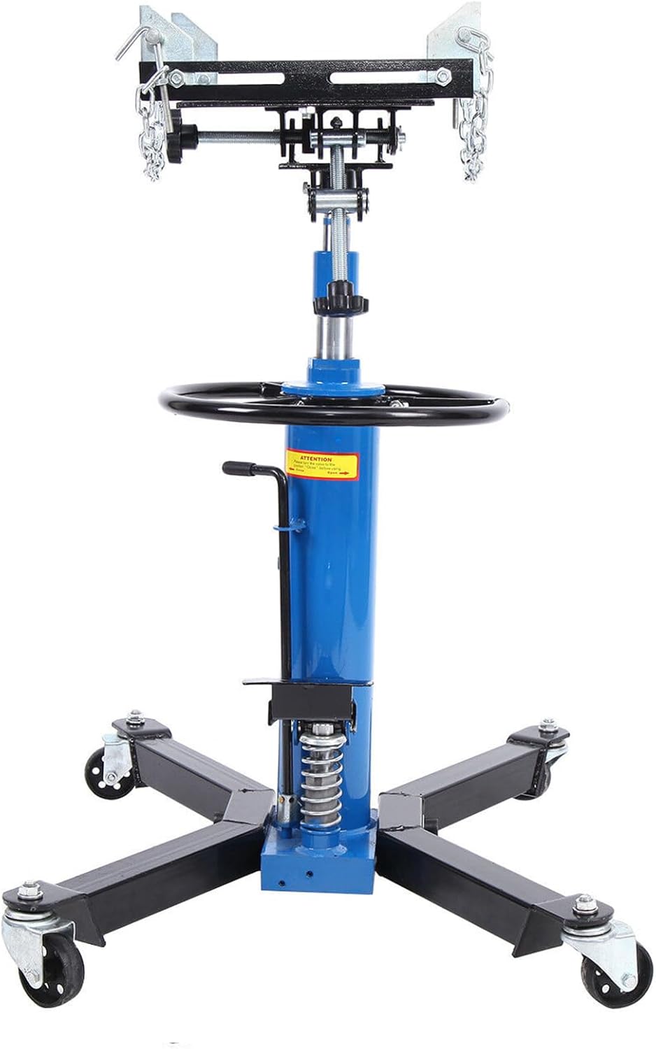 Transmission Jack 1660 lbs/ 0.75 Ton Capacity Hydraulic Telescopic Transmission Jack 34" - 68" Adjustable Height Telescoping Transmission Hydraulic with 360° Swivel Wheels Lift Hoist