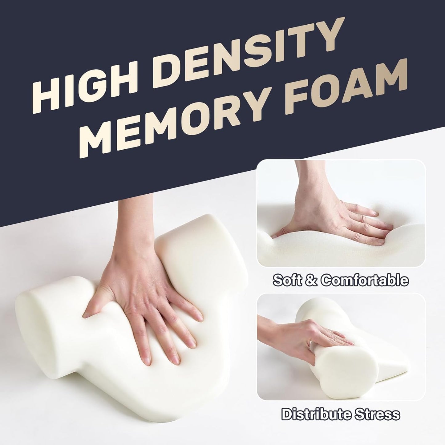 Coverado Car Headrest Pillow, Ergonomic Memory Foam Car Neck Pillow for Driving Seat with Adjustable Strap, Soft PU Leather Breathable Removable Cover Neck Support for Neck Pain Relief