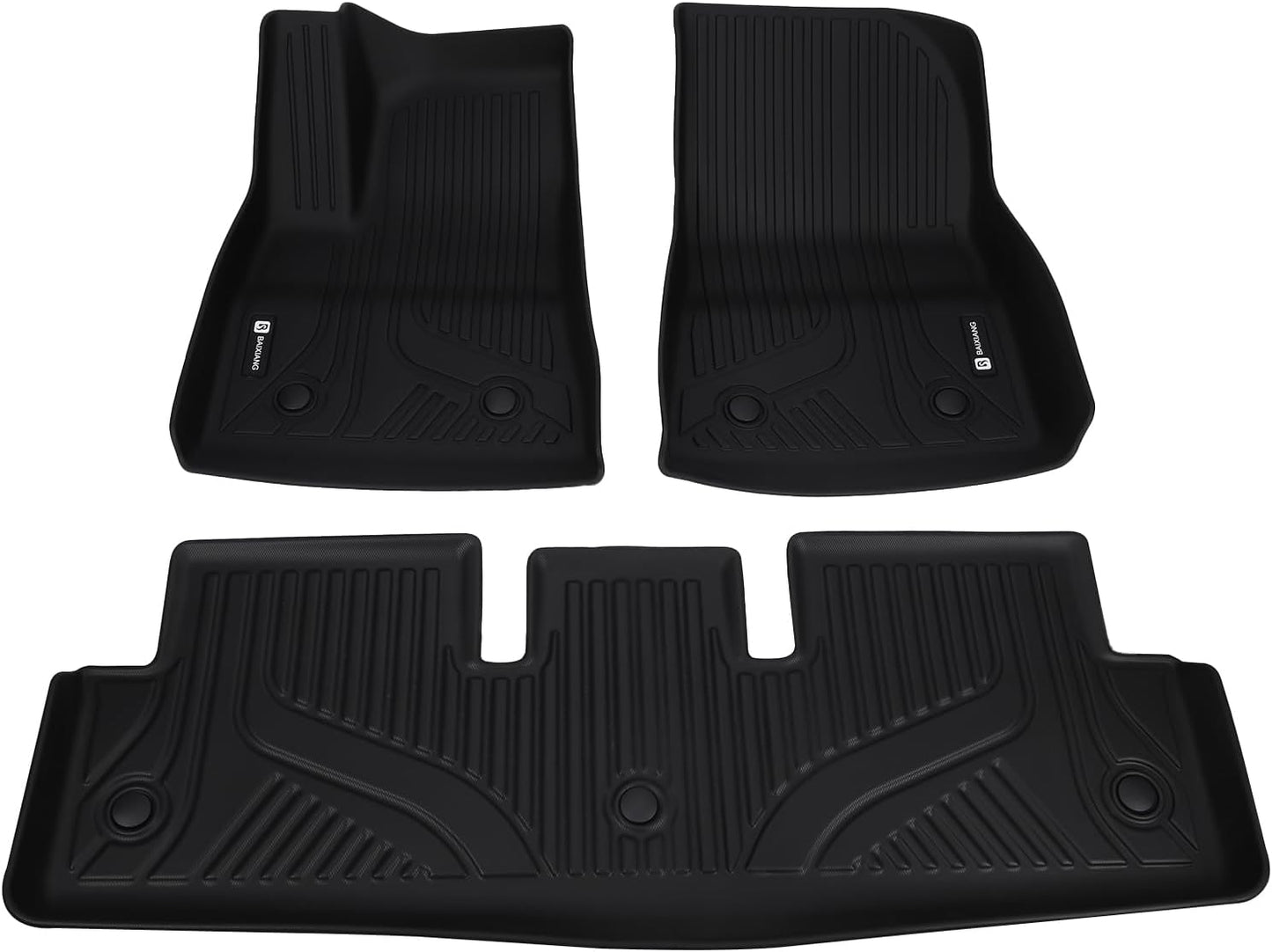 Car Foot Mats for Tesla Model 3P with 4 TPE Materials On The Front and Rear Rows Suitable for All Weather Conditions Suitable for Model 3P